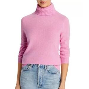 J Crew Everyday Cashmere Turtleneck Sweater Pink Preppy Miniamalist Womens XS